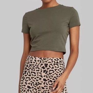 Target Wild Fable™ Women's Short Sleeve Cropped T-Shirt